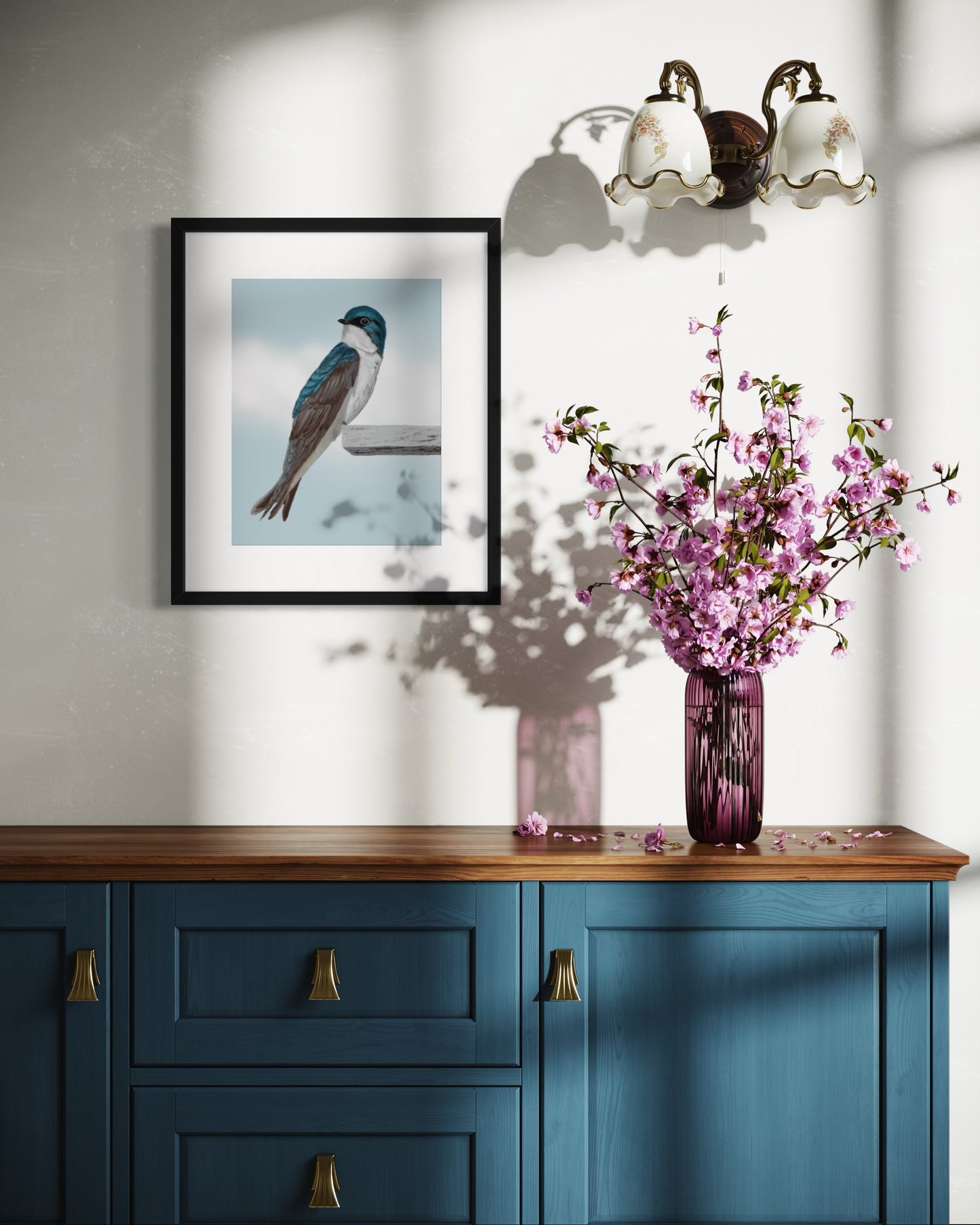 The Swallow Songbird Fine Art Print of Eliska's original artwork