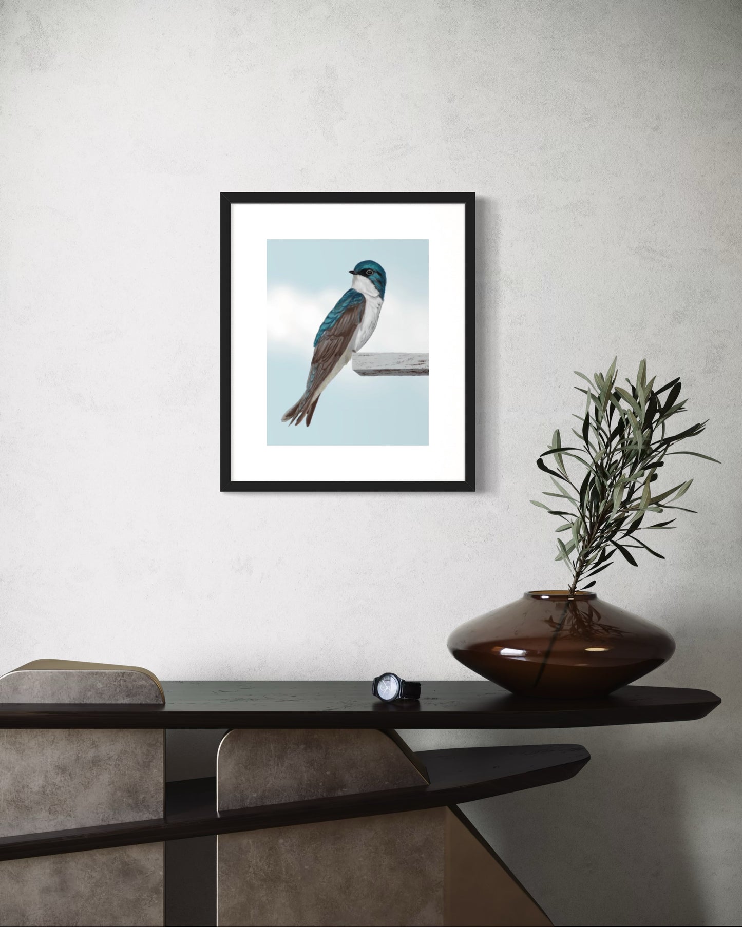 The Swallow Songbird Fine Art Print of Eliska's original artwork