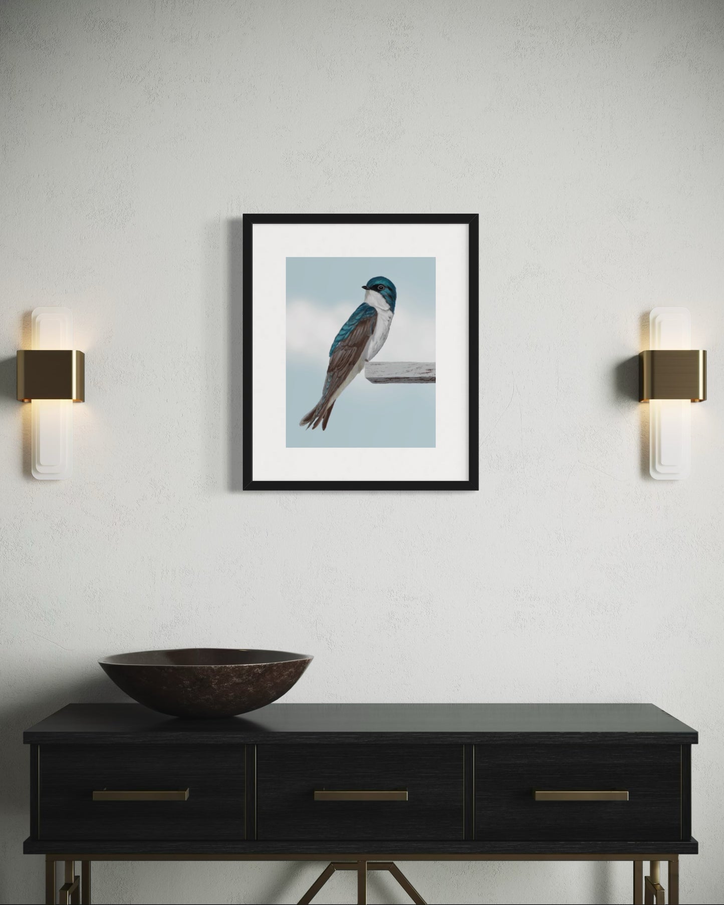 The Swallow Songbird Fine Art Print of Eliska's original artwork