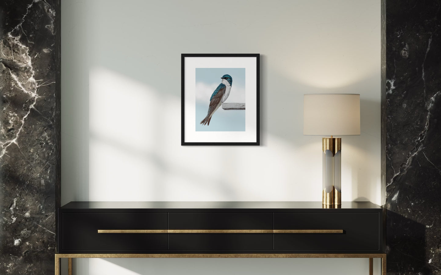 The Swallow Songbird Fine Art Print of Eliska's original artwork