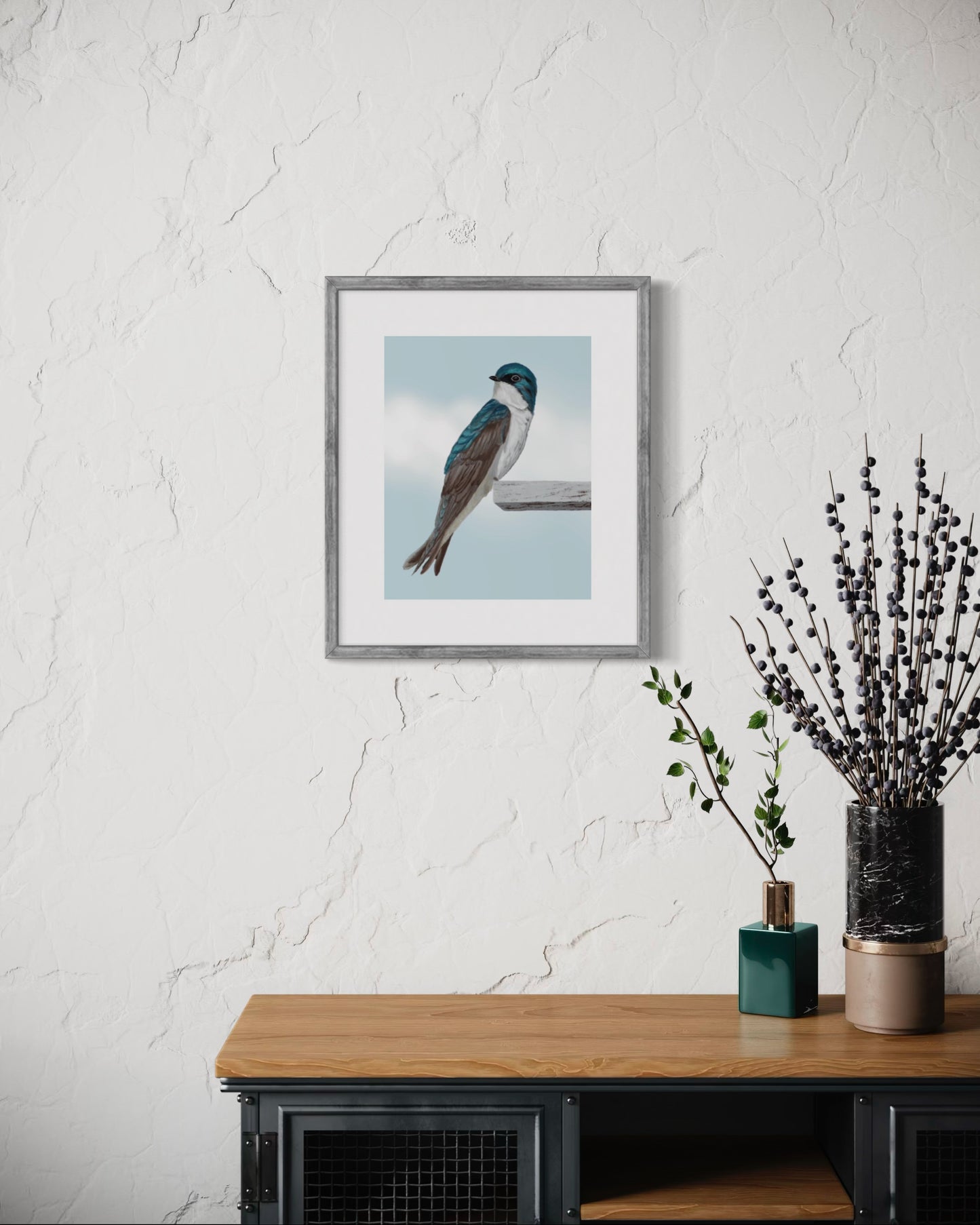 The Swallow Songbird Fine Art Print of Eliska's original artwork