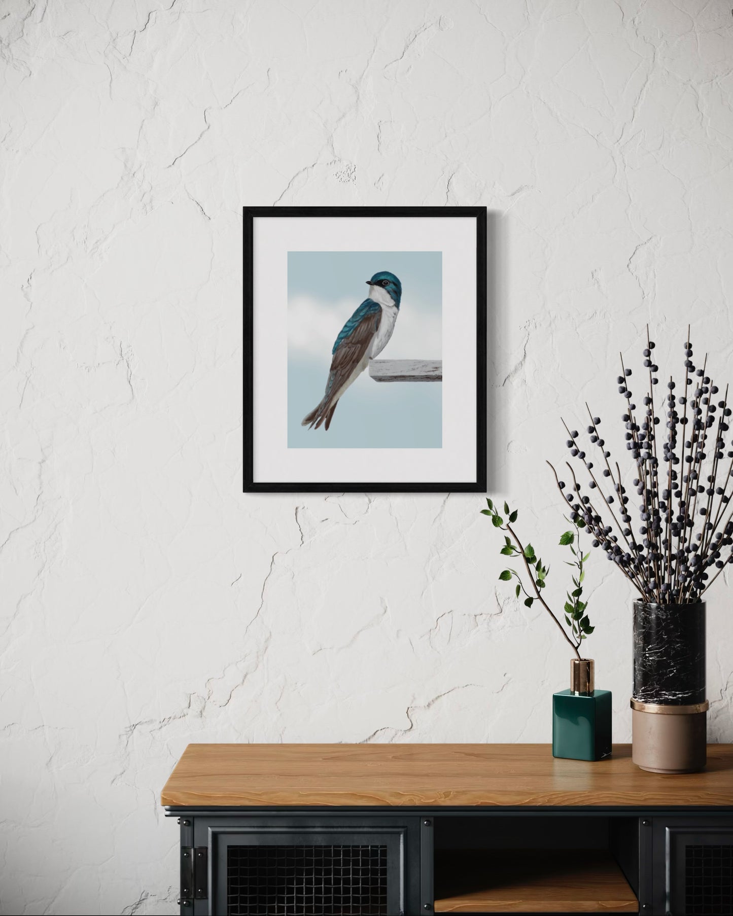 The Swallow Songbird Fine Art Print of Eliska's original artwork