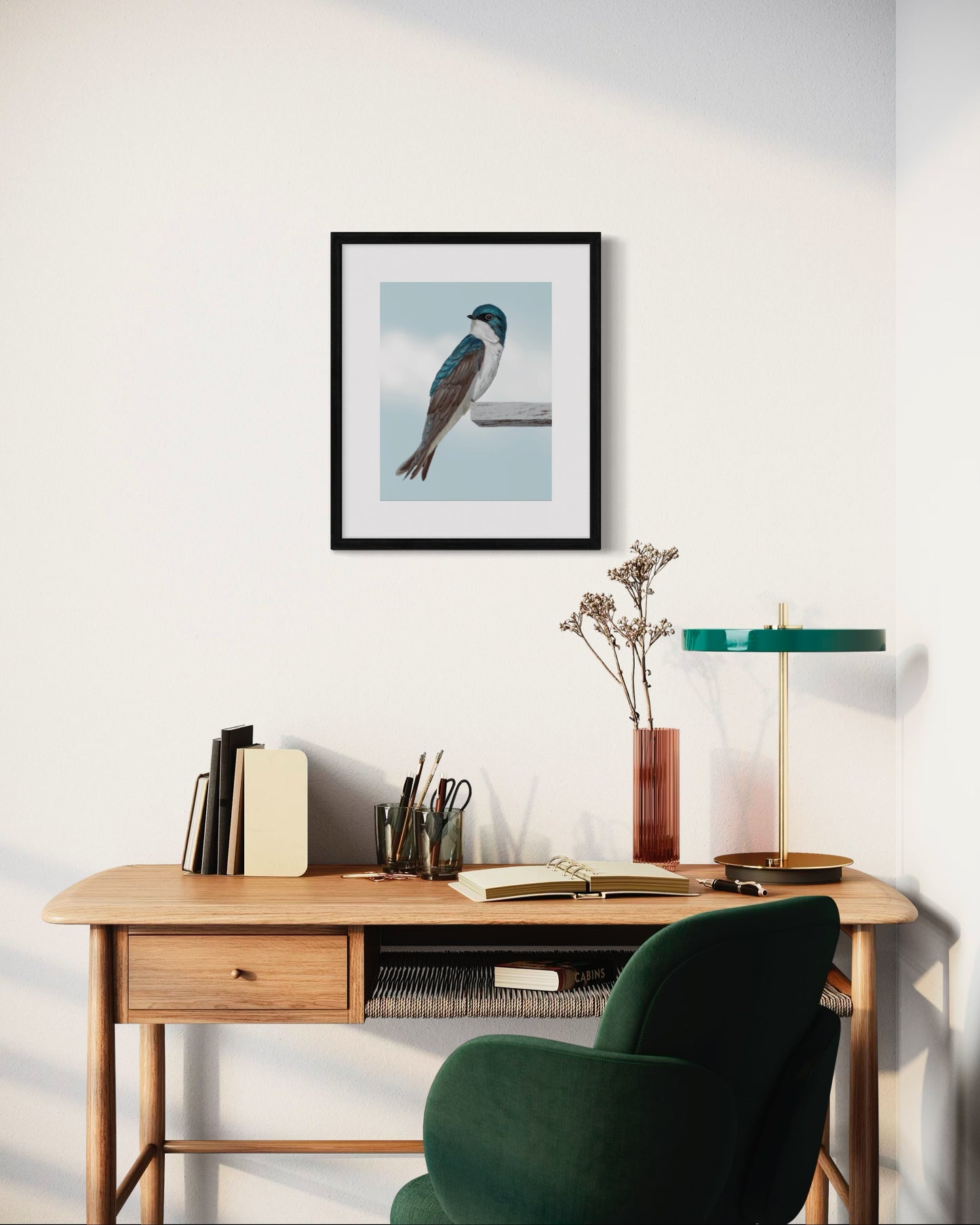 The Swallow Songbird Fine Art Print of Eliska's original artwork