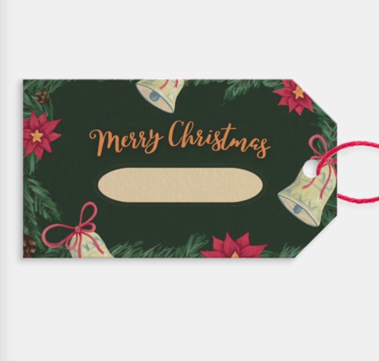 Holiday 'Merry Christmas' Gift Tags with String Set of 8