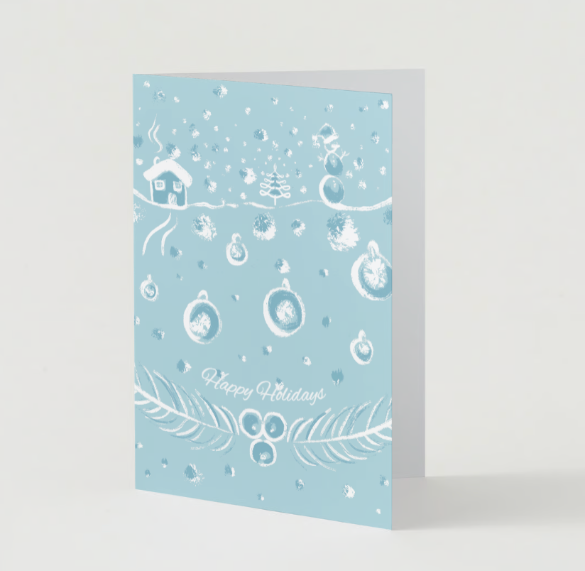 Set of 10 Handmade Holiday Greeting Cards