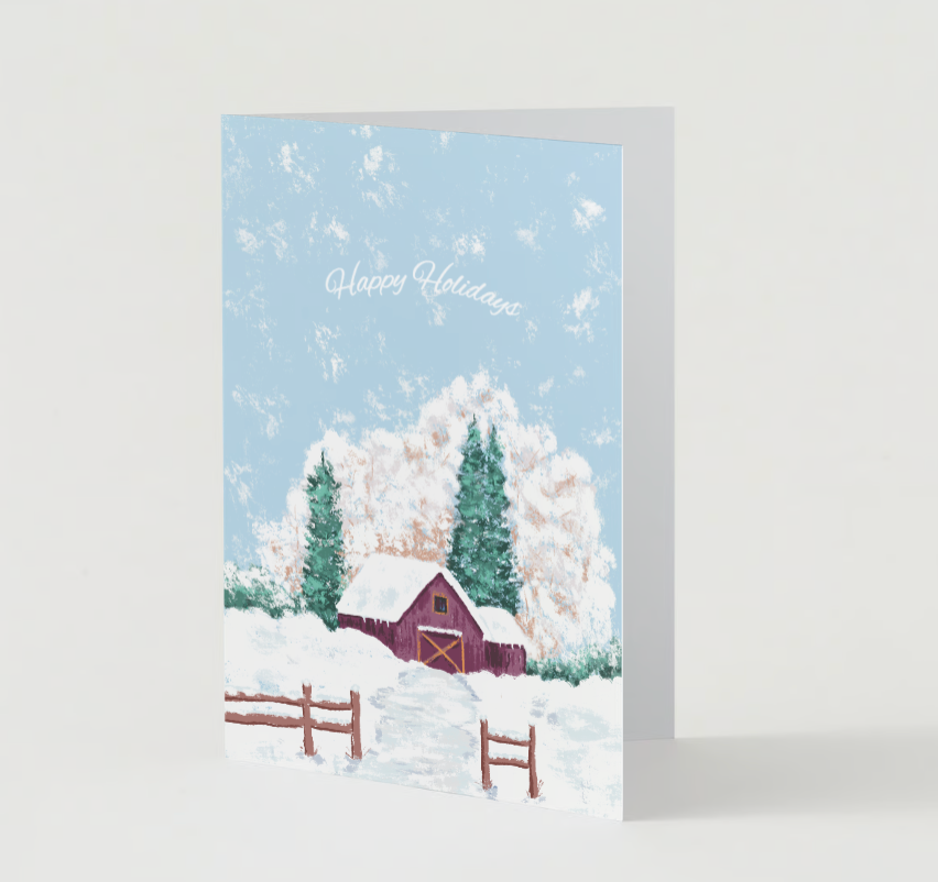 Set of 10 Handmade Holiday Greeting Cards