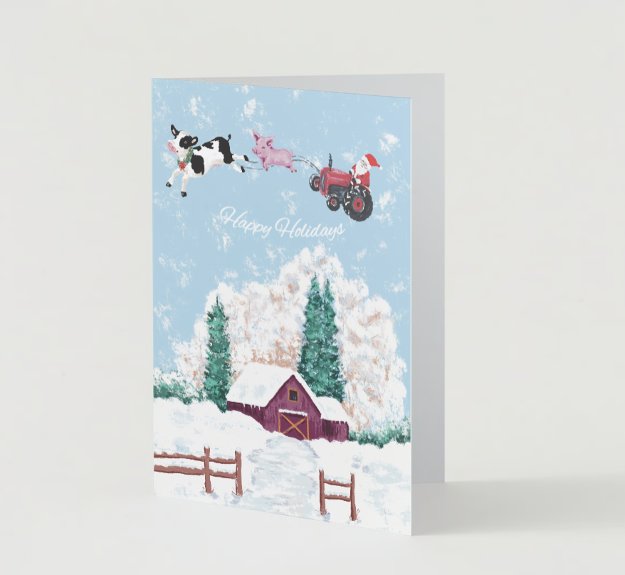 Set of 10 Handmade Holiday Greeting Cards