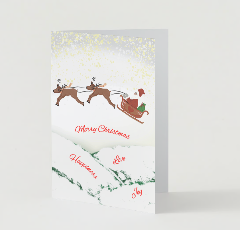 Set of 10 Handmade Holiday Greeting Cards