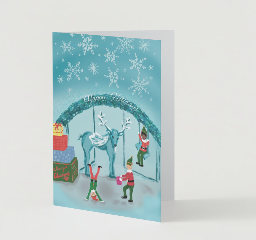 Set of 10 Handmade Holiday Greeting Cards